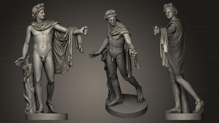 Statues antique and historical (Apollo Belvedere, STKA_1360) 3D models for cnc